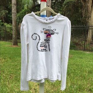 Darling Halloween Cat Ruffle Shirt